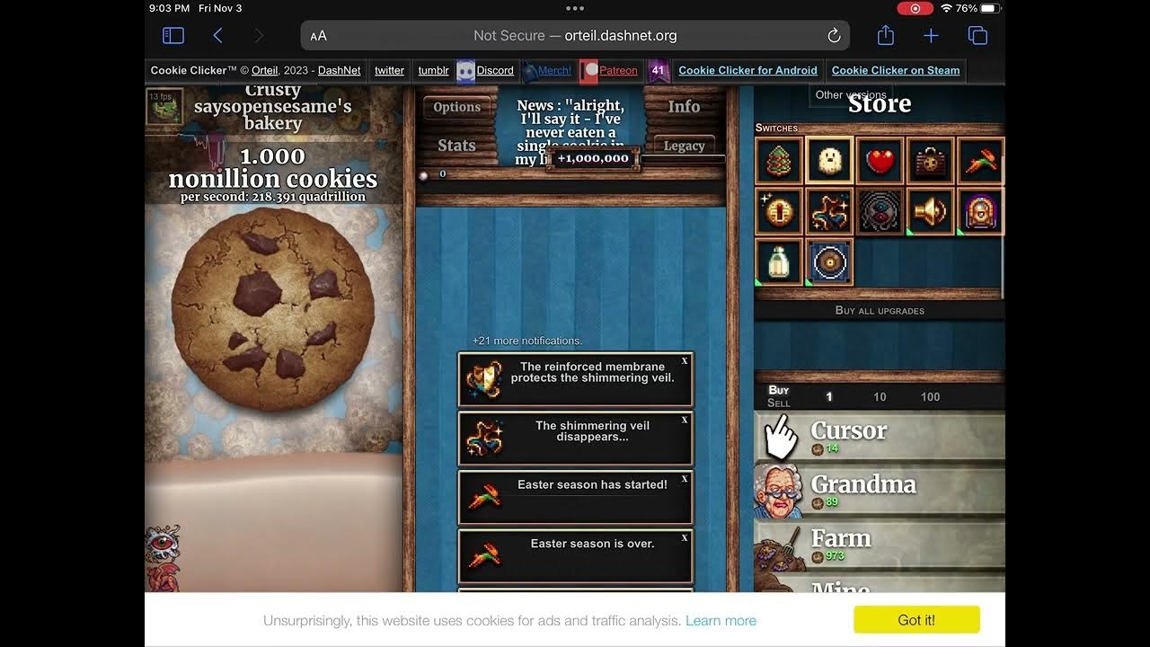 How to hack cookie clicker 