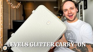 LEVEL8 White Glitter 20' CarryOn Review & Walk Through  The BEST Affordable CarryOn Luggage!