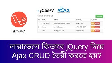 Laravel jQuery ajax CRUD | Laravel Tips & Tricks | learn24bd