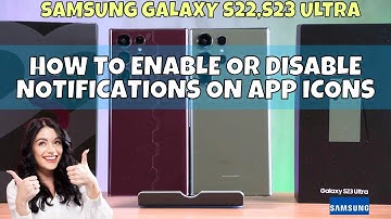 How to Enable or Disable Notifications on App Icons on Samsung Galaxy S22,S23 Ultra