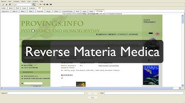 Complete Dynamics - Materia Medica module