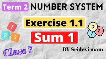 7th maths Term 2 Chapter 1 number system ex 1.1 sum 1 by Sridevi mam tn samacheer class 7 2nd term