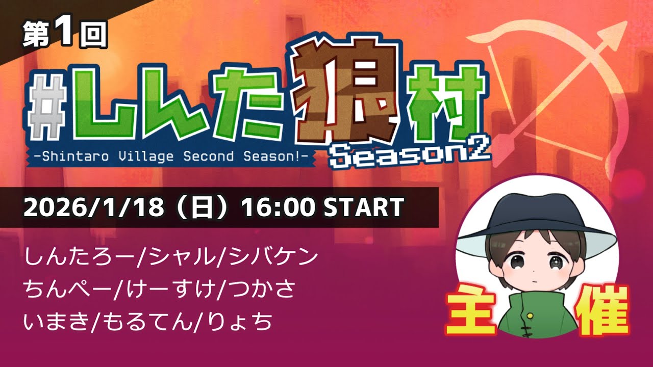 【人狼メトロポリス】第1回しんた狼村【つかさ視点】