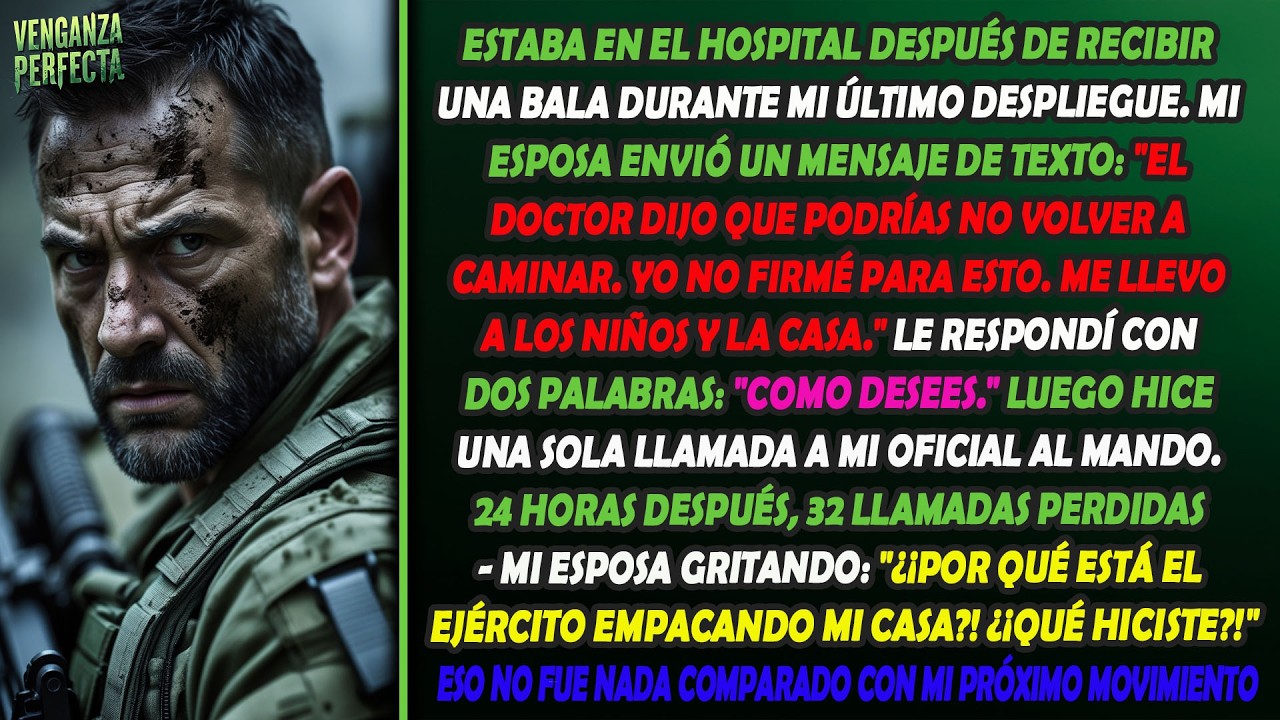 Mi esposa me dejó al volver herido de mi misión. Una llamada a mi comandante y el Ejército la ...