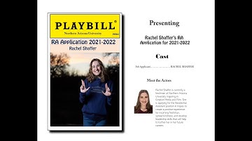 Rachel Shaffer NAU RA Application Video 2021