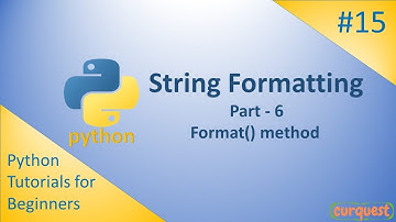 Python - (15) - String Formatting - 6 - format() method