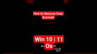 Delete Extra User Account in Windows 10/11 #windowstips #shorts #windows #tech #ai #backup #computer