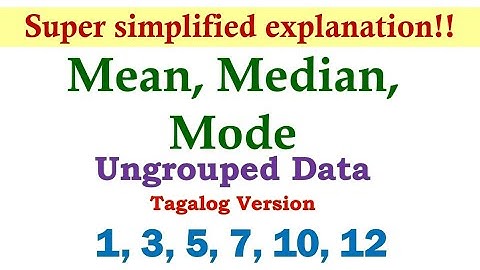 Measures of Central Tendency for Ungrouped Data (Tagalog version)