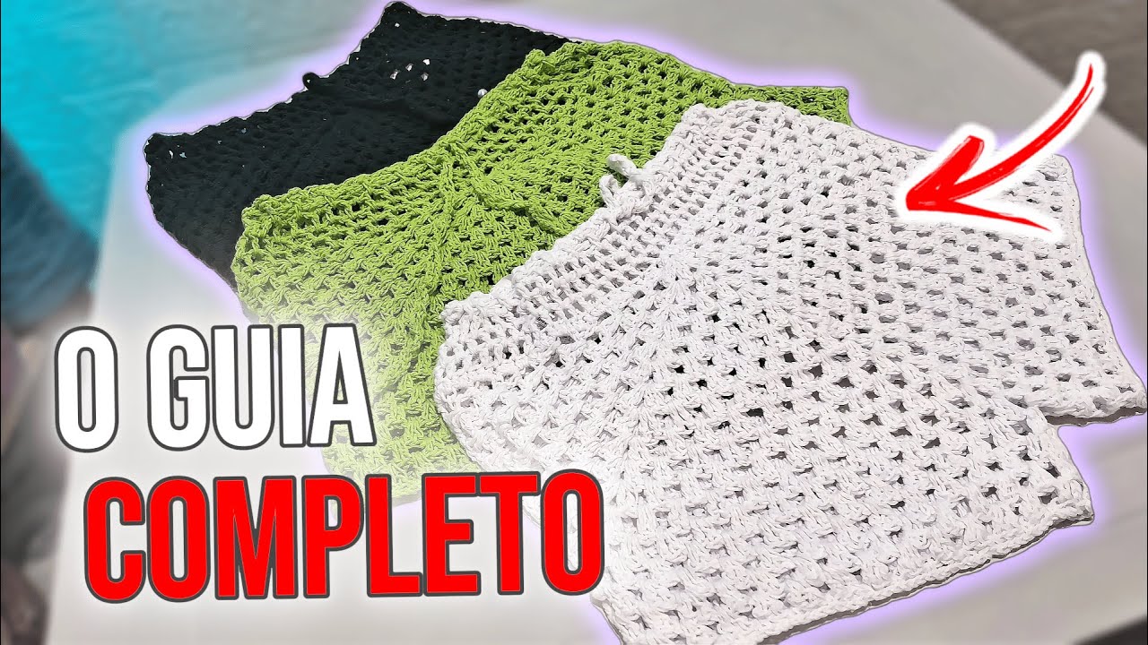 O SEGREDO do short de crochê MAIS FÁCIL do YouTube! (Barbante número 4)