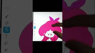 Drawing Red Ruby! 🎨✨ | Rainbow Bubblegem #shorts #artist #digitalart #cartoon #redruby #speedpaint