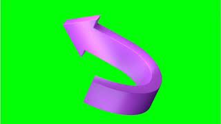 Hareketli Mor 3D Ok İşareti Yeşil Ekran Kinemaster Resimi