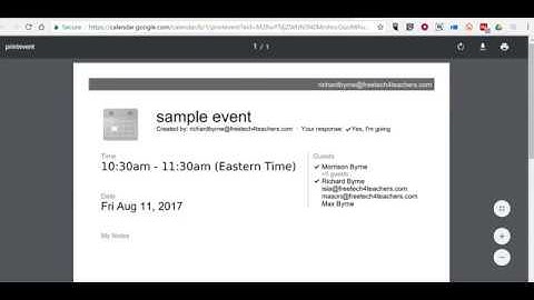 How to print a guest list for Google Calendar events