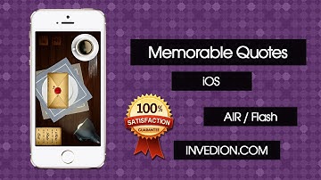 📱 Memorable Quotes - iOS Mobile App (Adobe AIR/Animate CC/Flash) ᴴᴰ