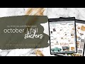 Fall Digital Stickers for October  | 2021 October Plan with me