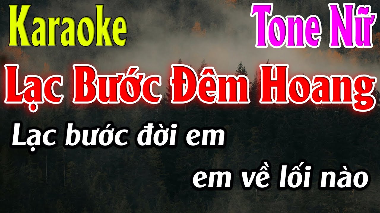 Lạc Bước Đêm Hoang Karaoke Tone Nữ Karaoke Lâm Organ - Beat Mới