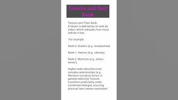 Tensors and their Rank