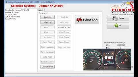 SMOK UHDS Jaguar xf Odometer Programming