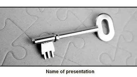 Key To Puzzle PowerPoint Template by PoweredTemplate.com