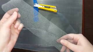 How to stretch a mosquito net without distortion.