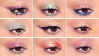 How To: 9 Different Ways to Wear Colorful EyeShadows  | Easy Beginner Friendly Tutorial