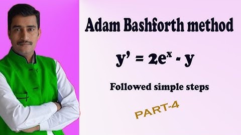 Adam Bash forth numerical method first order first degree GOOD example(PART-4)