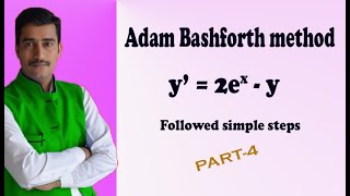 Adam Bash forth numerical method first order first degree GOOD example(PART-4)