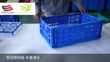 SHG Collapsible Crates F with Holder For Plastic Packaging Containers Transportation