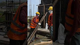 Formwork Removal Day! Deshuttering Work Satisfying 😍 #subscribe #constructionchannel #shortsfeed