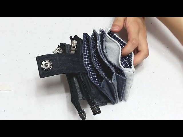 up cycling - 67/up cycle/Accordion Jeans Wallet/아코디언 청바지 지갑