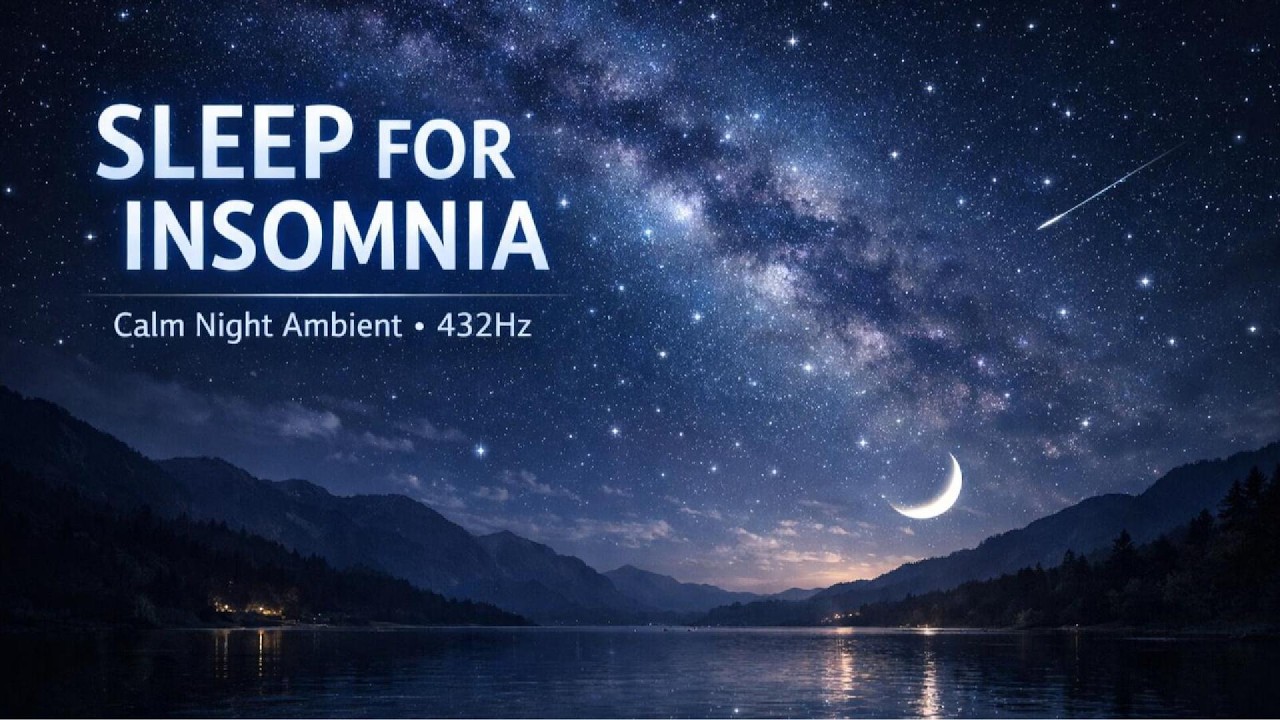Sleep Music for Insomnia 🌙 Calm Night Ambient | 432Hz Dark Screen