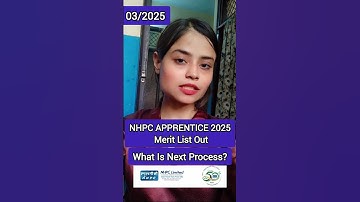 NHPC Apprentice 2025 Merit List Out| What Is Next Step? #nhpc #apprentice #diploma #graduate #iti