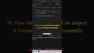 JavaScript Object.freeze() & isFrozen() Explained | Check If Object is Frozen in JS