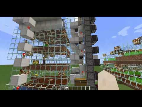 【Minecraft Java 1.17.1】縦型水流式村人畑。アイテムエレベーター使用。