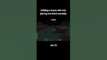 building a house with only placing one block everyday (day 35) #minecraft #minecraftbuilding #mcpe