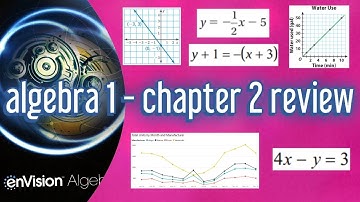 Algebra 1 - Chapter 2 Review - Pearson enVision Common Core 2018 Linear Equations and Graphs