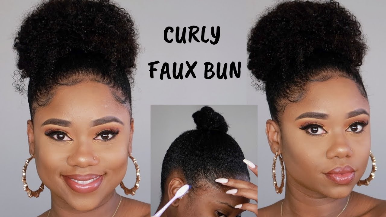 SLEEK HIGH BUN ON THICK TYPE 4 NATURAL HAIR  5 MINUTE HAIRSTYLE  YouTube