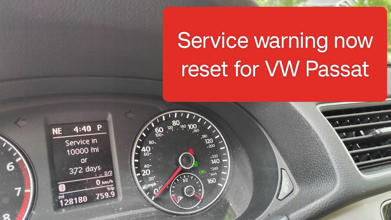 2013 Volkswagen Passat oil light reset / Service warning now reset in