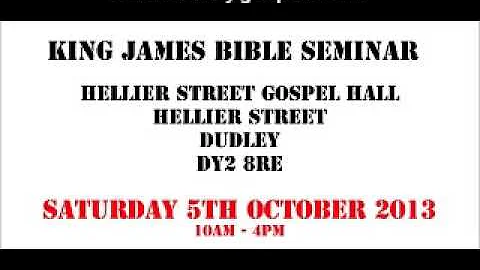 Hellier Street Gospel Hall, Dudley - KJV Bible Sem...