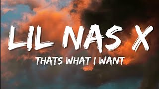 Lil Nas X - THATS WHAT I WANT (Lyrics) | i want, someone to love me