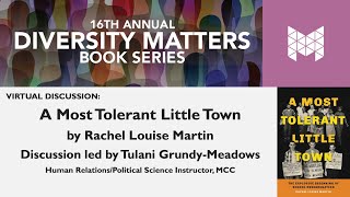 Virtual Book Discussion: A Most Tolerant Little Town By Rachel Louise Martin
