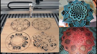 Co2 laser machine cut wood multilayer mandala mdf Home Decoration