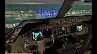 FSX PMDG 747-400 AEROSUR FS2CREW COLD & DARK EPKK/KRW KRAKÓW -BALICE (1/5)