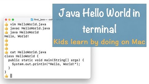 JPBE019: Writing java hello world in terminal
