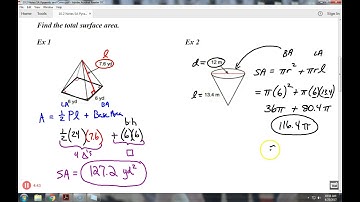 Geometry 10.2  Notes - Surface Area of  Pyramids and Cones