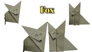 How To Make Fox In Two Models, Origami Paper Fox,Fox,