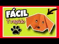 como hacer un PERRO DE PAPEL ✅ origami facil y rapido para niños PASO A PASO 🐕