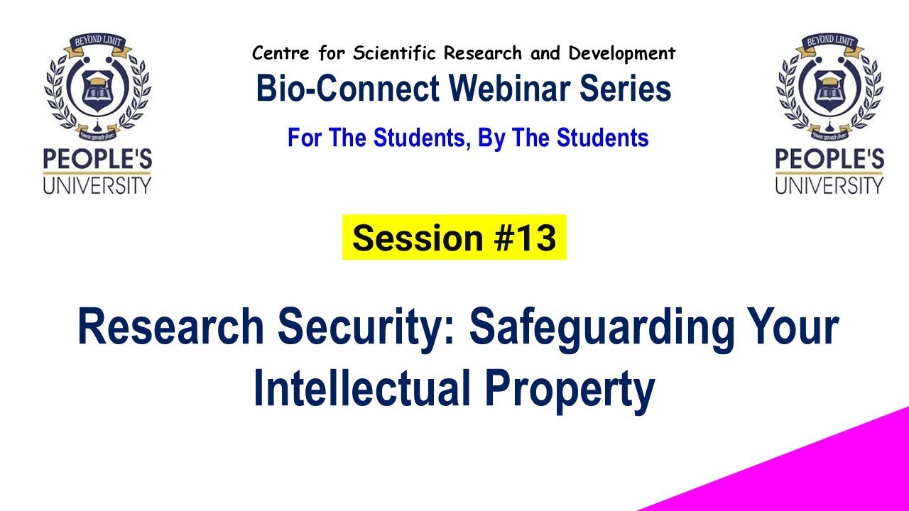 Bio-Connect Webinar #13 | Safeguarding Your Intellectual Property. #education  #viralvideo