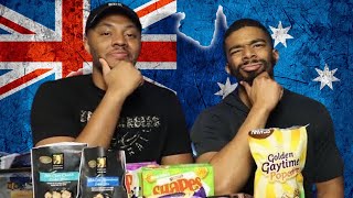 Americans try AUSTRALIAN FOOD for the first time!