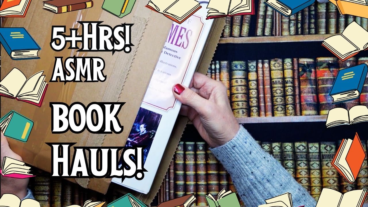 Asmr Book Stack ASMR | 5+Hrs! Huge Book Hauls & Unboxing Compilation in a Whisper (with ...