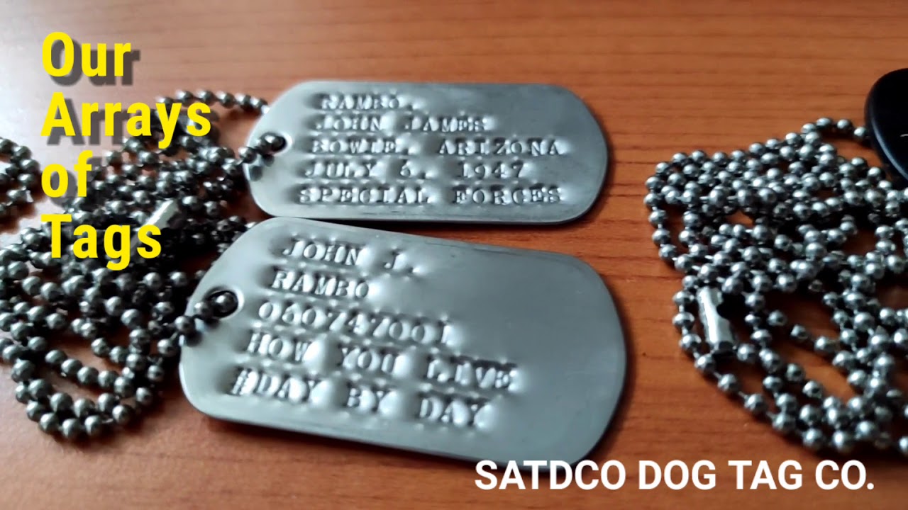 Our Arrays of US Military Dog Tags YouTube